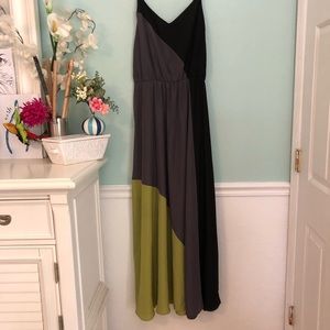 Mission Grey Black Lime Maxi Dress XL